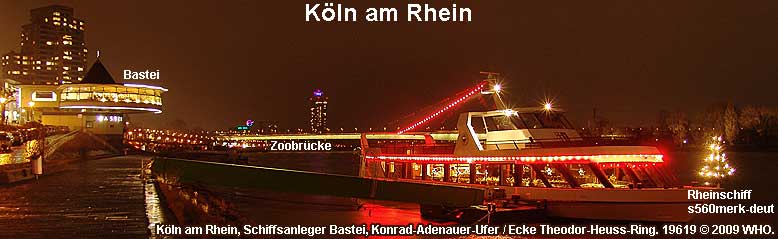 Weihnachtsfeier Köln Rhein, Schifffahrt ab Bastei